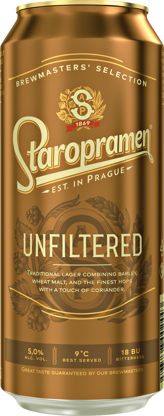 Slika za Pivo nefiltrirano Staropramen limenka 0.5l