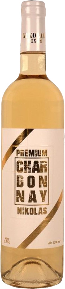 Slika za Vino belo chardonnay premium Nikolas 0.75l