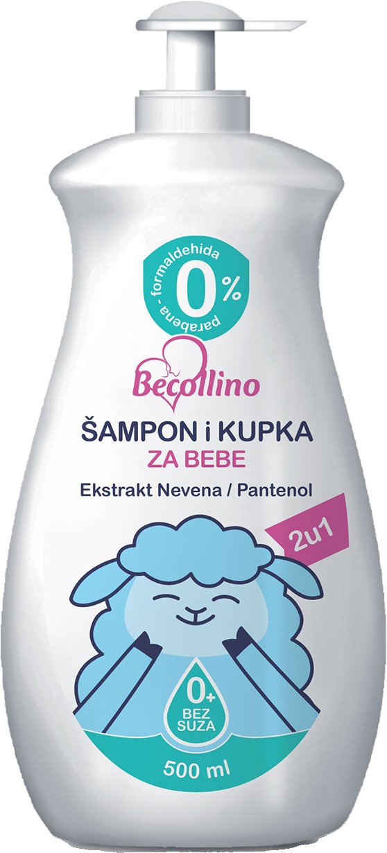 Slika za Šampon i kupka za bebe 2u1 Becollino 500ml