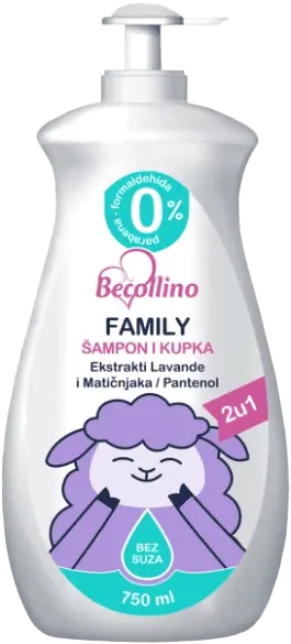Slika za Šampon i kupka 2u1 Becollino Family 750ml