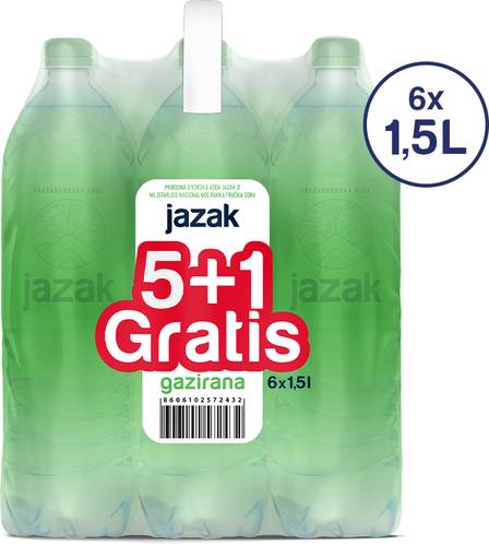 Slika za Voda gazirana Jazak 1.5l 5+1gratis