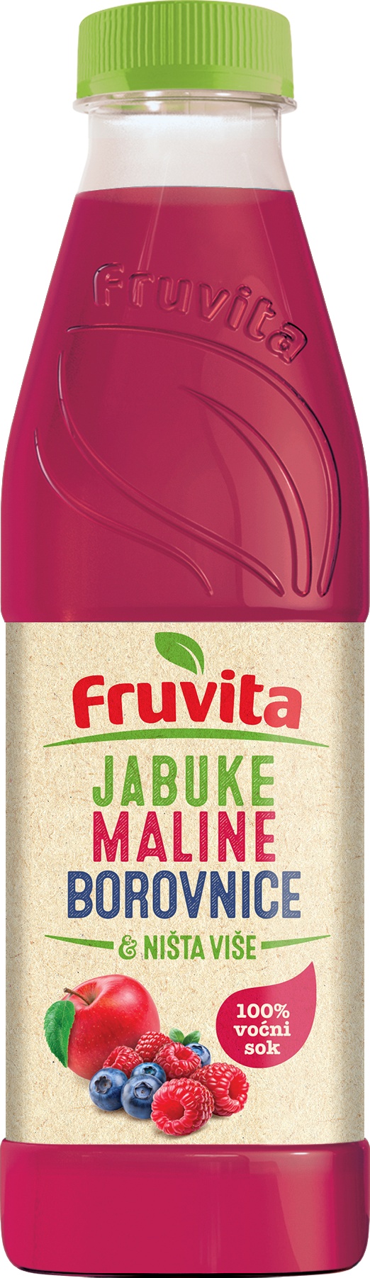 Slika za Sok jabuke, maline, borovnice&ništa više Fruvita 0.75l