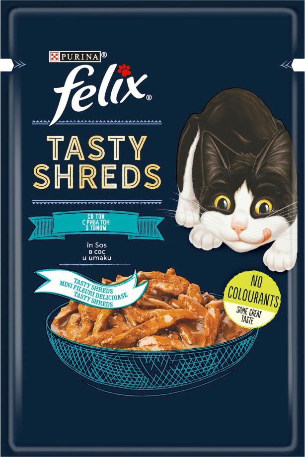 Slika za Hrana za mačke tasty shreds tuna Felix Purina 80g