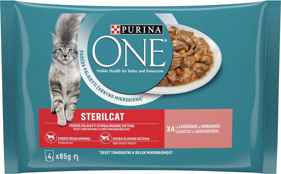 Slika za Hrana za mačke sterilcat losos Purina One 4x85g