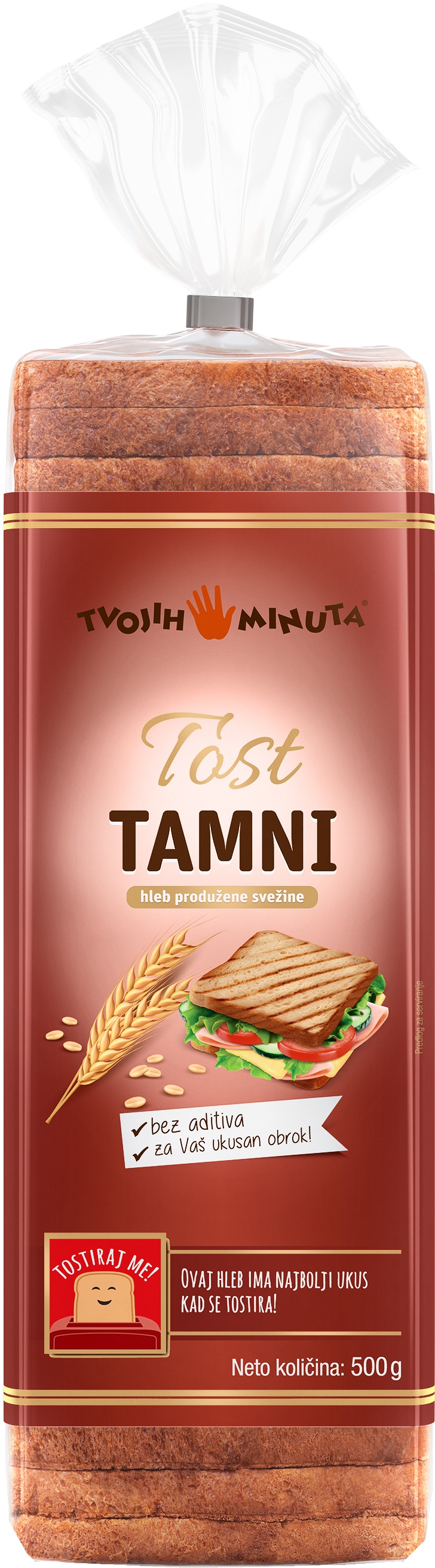 Slika za Tost hleb tamni Tvojih 5 minuta 500g