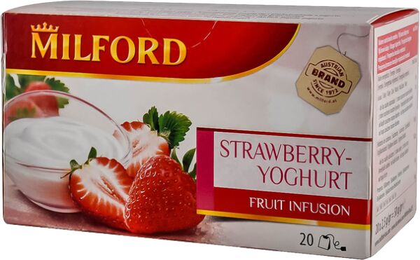 Slika za Čaj jagoda jogurt Milford 20x2,5g