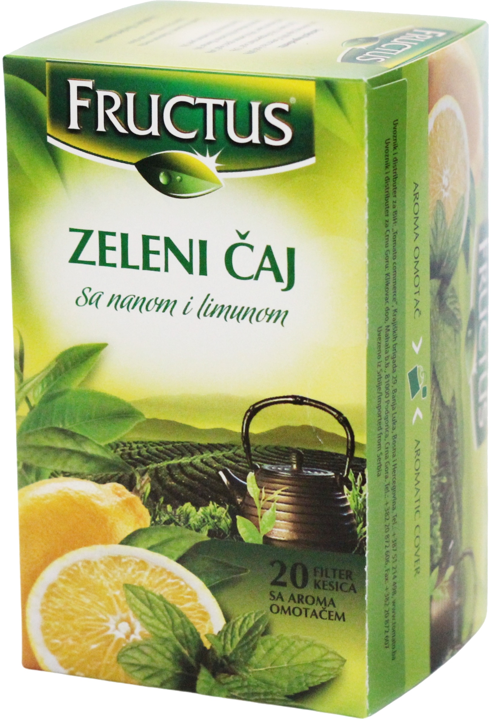 Slika za Čaj zeleni sa nanom i limunom exclusive Fructus 30g