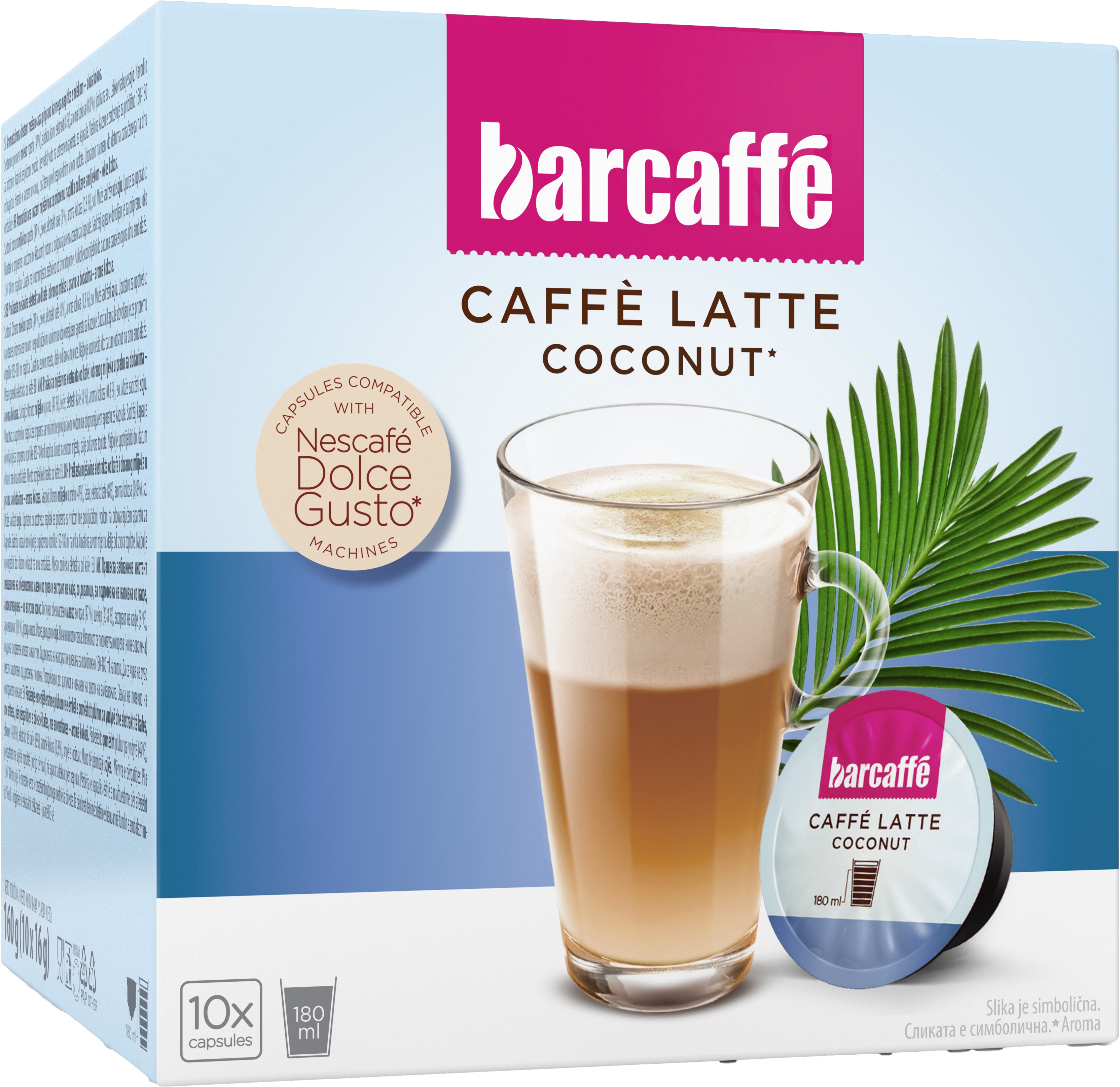 Slika za Kafa u kapsulama latte coconut Barcaffe 160g
