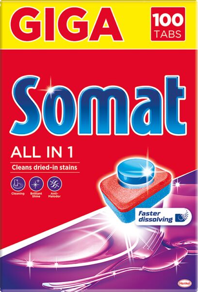 Slika za Tablete za pranje posuđa all in one Somat 100 kom
