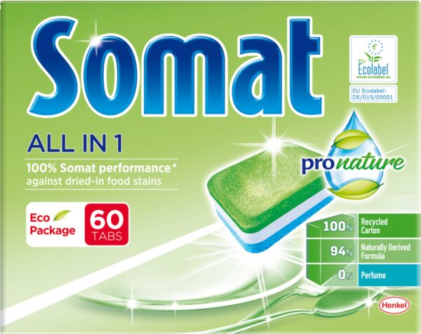 Slika za Tablete za mašinsko pranje sudova Somat pronature 60/1