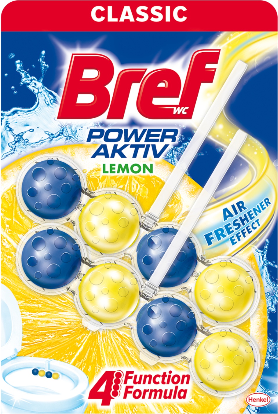 Slika za Wc osveživač power aktiv lemon Bref 2x50g