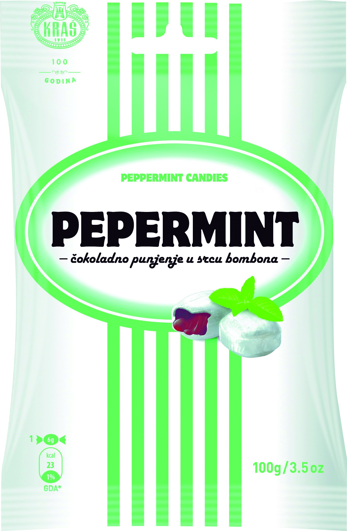 Slika za Bombone pepermint tvrde Kraš 100g