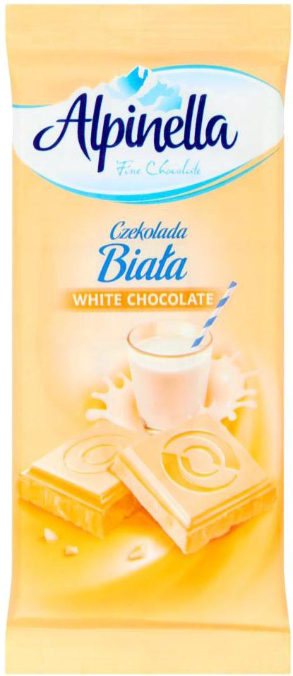 Slika za Čokolada mlečna bela Alpinella 90g
