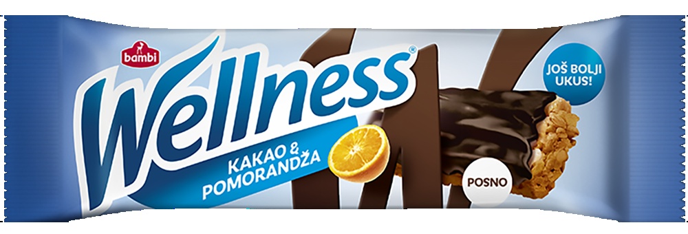 Slika za Mini bar pomoranža i crna čokolada Wellness 30g