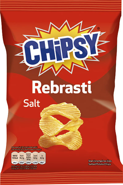 Slika za Čips Chipsy slani rebrasti 40g