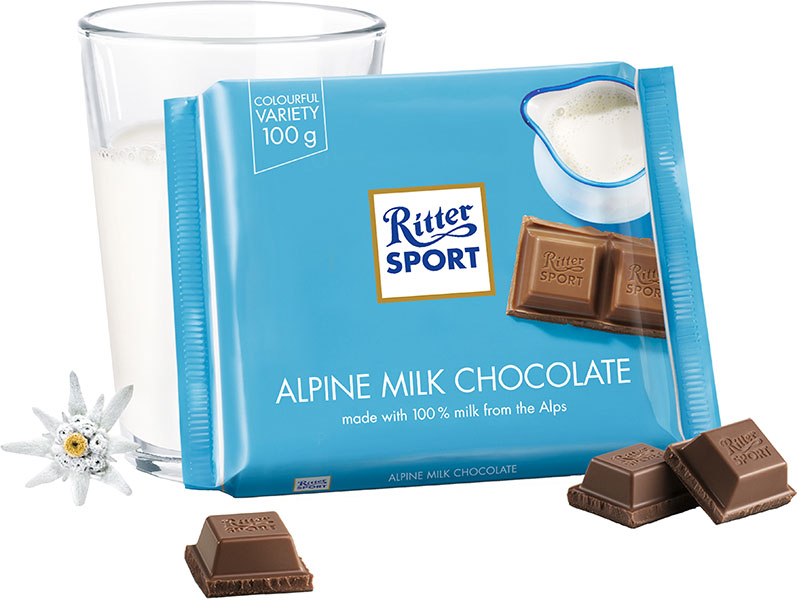 Slika za Čokolada Ritter sport mlečna 100g