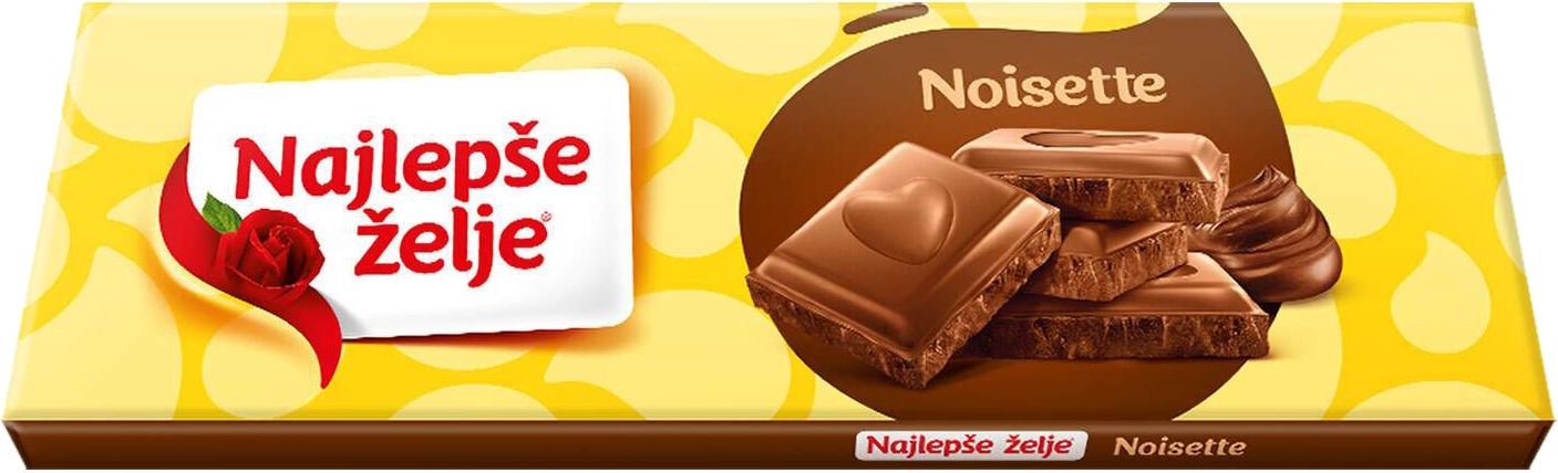 Slika za Čokolada noisette mleveni lešnik Najlepše želje 250g
