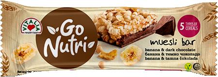 Slika za Žitni bar banana i čokolada Go nutri Vitalia 25g