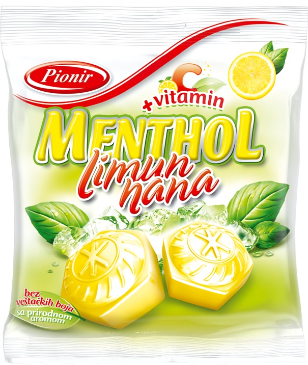 Slika za Bombone mentol, limun&nana Pionir 100g