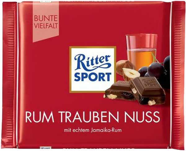 Slika za Čokolada rum, grožđe i lešnik Ritter sport 100g