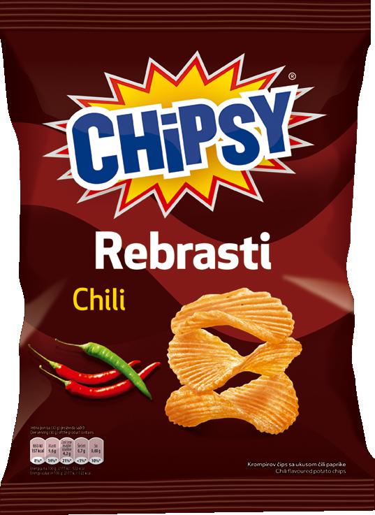 Slika za Čips rebrasti chili Chipsy 80g