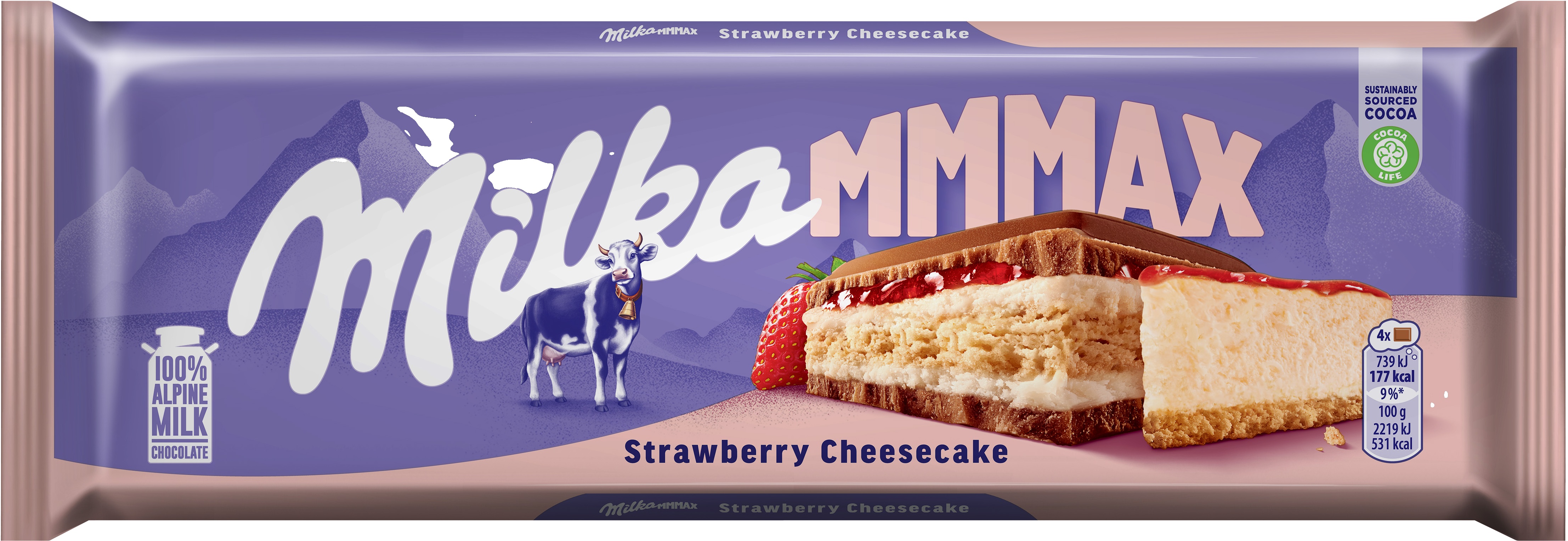 Slika za Čokolada strawberry cheesecake Milka 300g