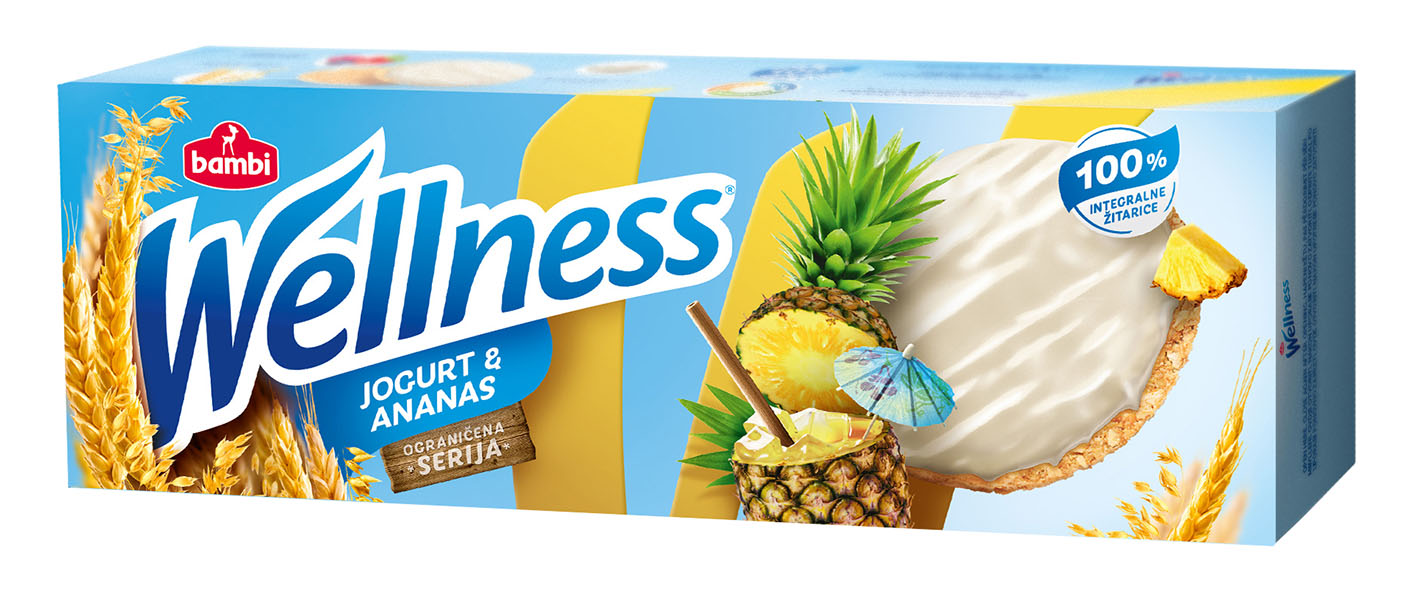 Slika za Keks integralni ananas I jogurt Wellness 160g