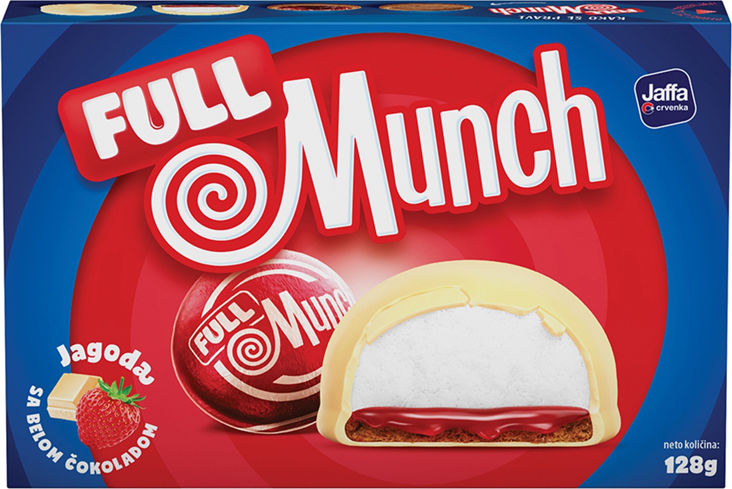 Slika za Desert Munchmallow jagoda sa belom čokoladom 128g