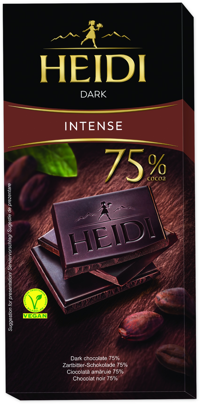 Slika za Čokolada crna 75% Heidi 80g