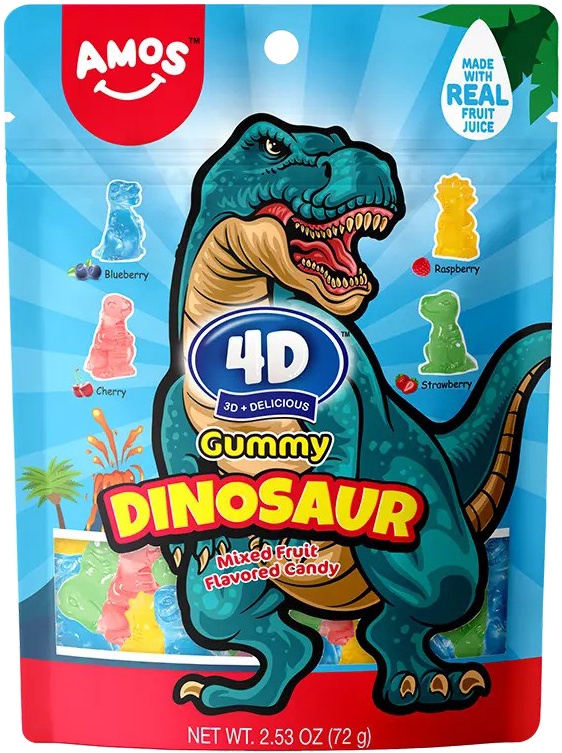 Slika za Bombone 4D dinosaurus Amos 72g