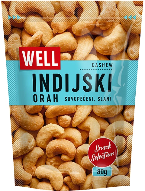 Slika za Indijski orah pečeni slani Well 80g