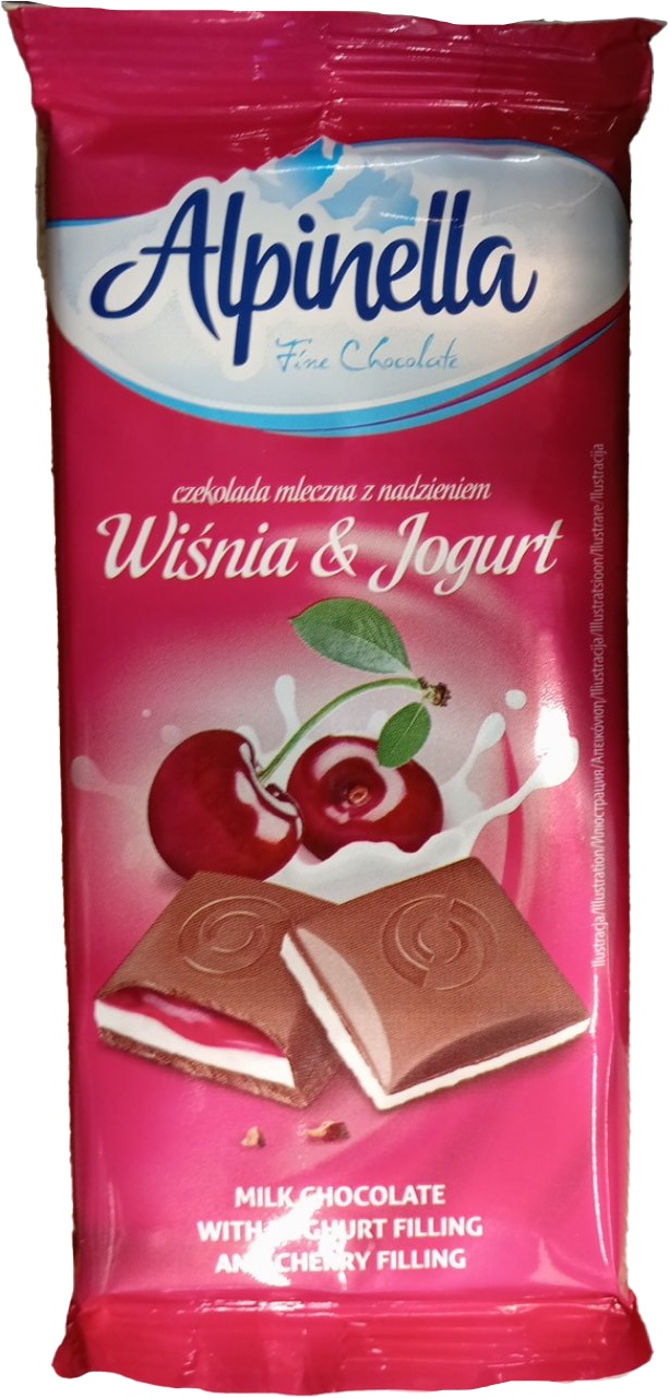 Slika za Čokolada mlečna sa višnjom Alpinella 100g