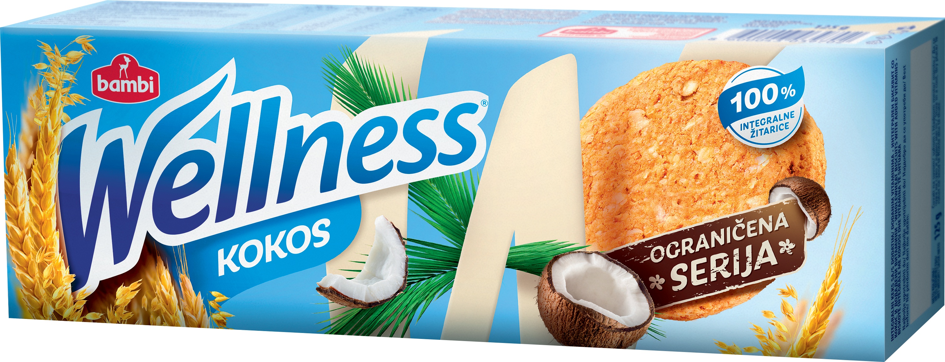 Slika za Keks integralni sa kokosom Wellness 125g