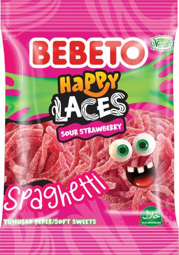 Slika za Bombone spaghetti strawberry Bebeto 80g