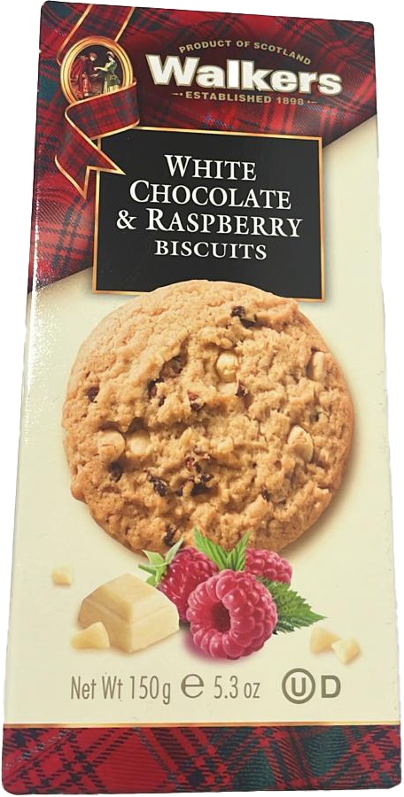 Slika za Keks bela čokolada i malina Walkers 150g