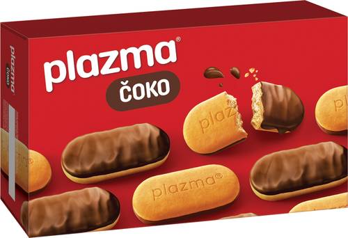 Slika za Čoko keks preliven mlečnom čokoladom Plazma 160g