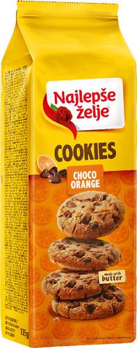 Slika za Cookies s narandžom i čokoladom Najlepše želje 135g