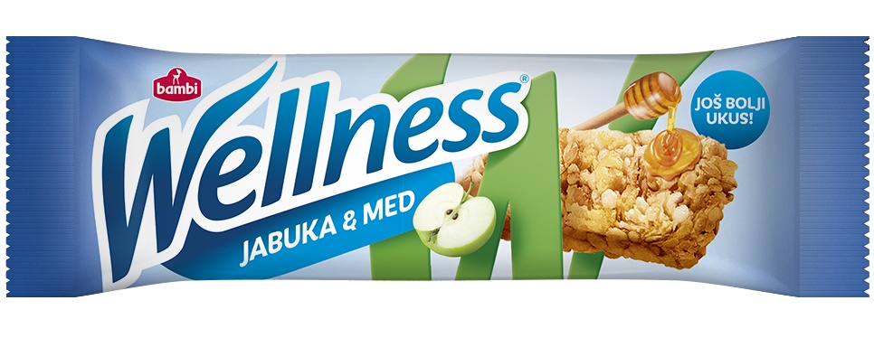 Slika za Mini bar žitarice sa medom i jabukom Wellness 23g