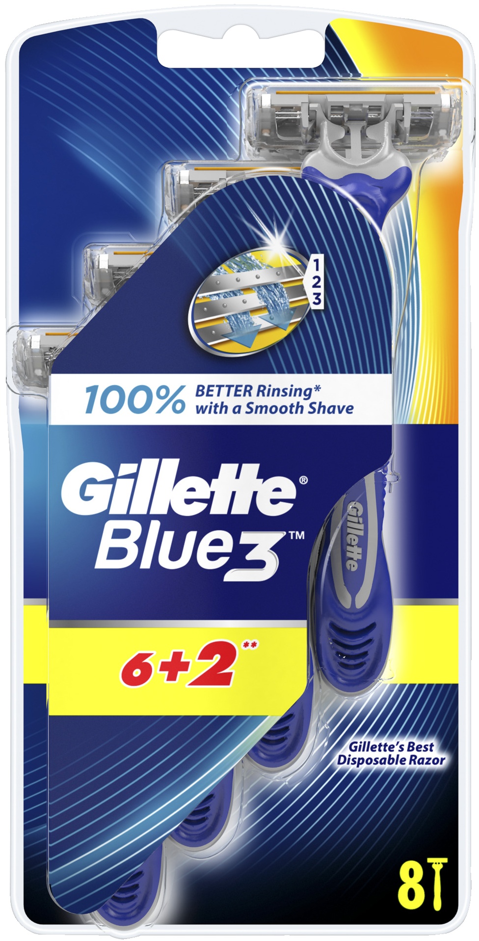 Slika za Brijač blue 3 Gillette 6+2kom