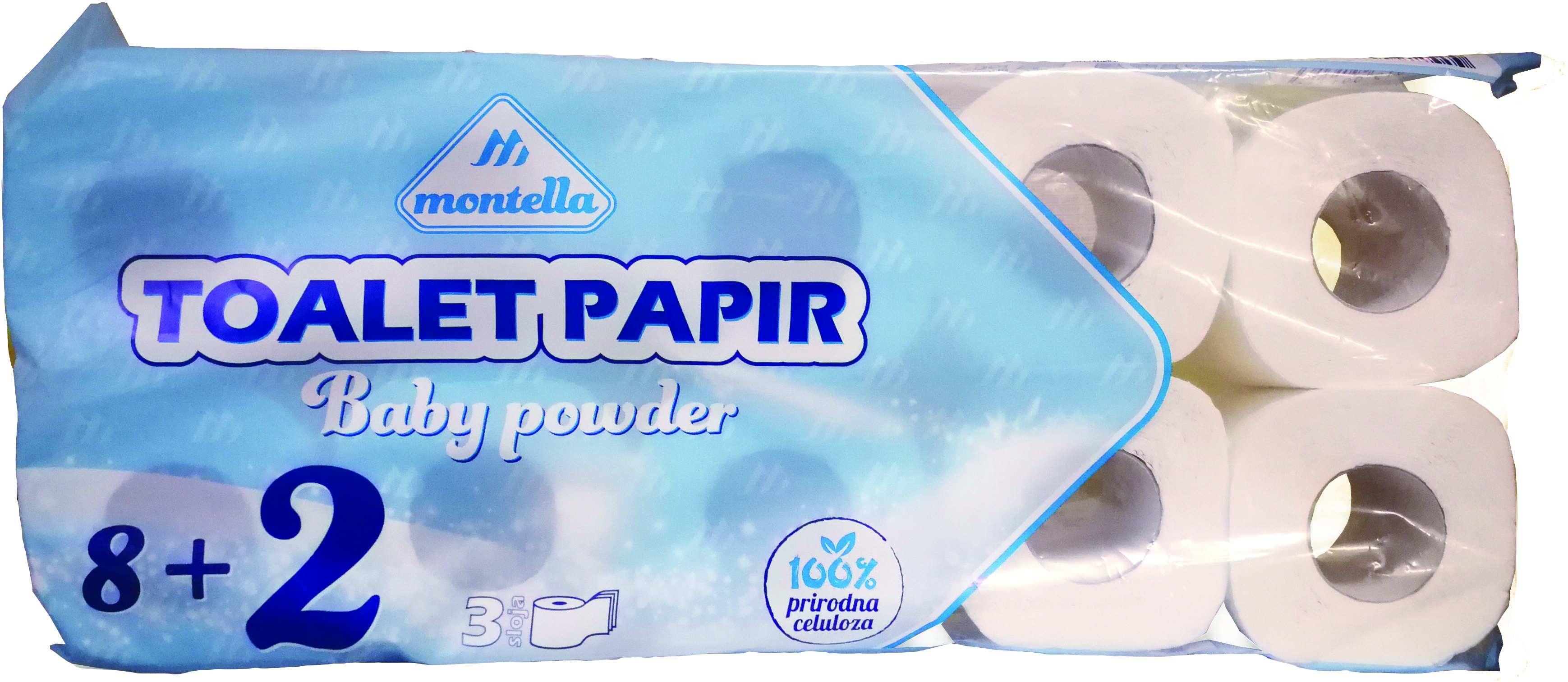 Slika za Toalet papir baby powder Montella troslojni 10/1