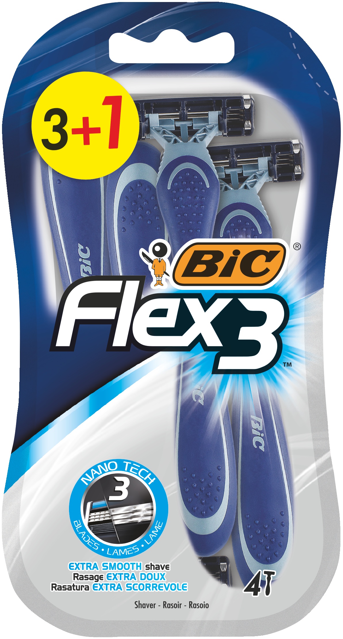 Slika za Brijač flex 3 Bic 3+1kom