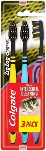 Slika za Četkica za zube zig zag charcoal Colgate 3kom
