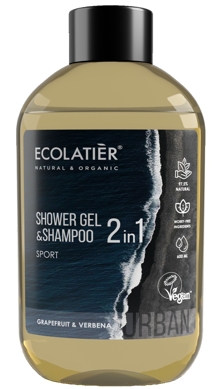 Slika za Šampon za kosu i gel za tuširanje 2u1 sport Ecolatier 600ml