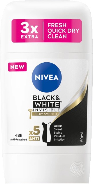 Slika za Dezodorans u stiku black&white silky smooth Nivea 50ml