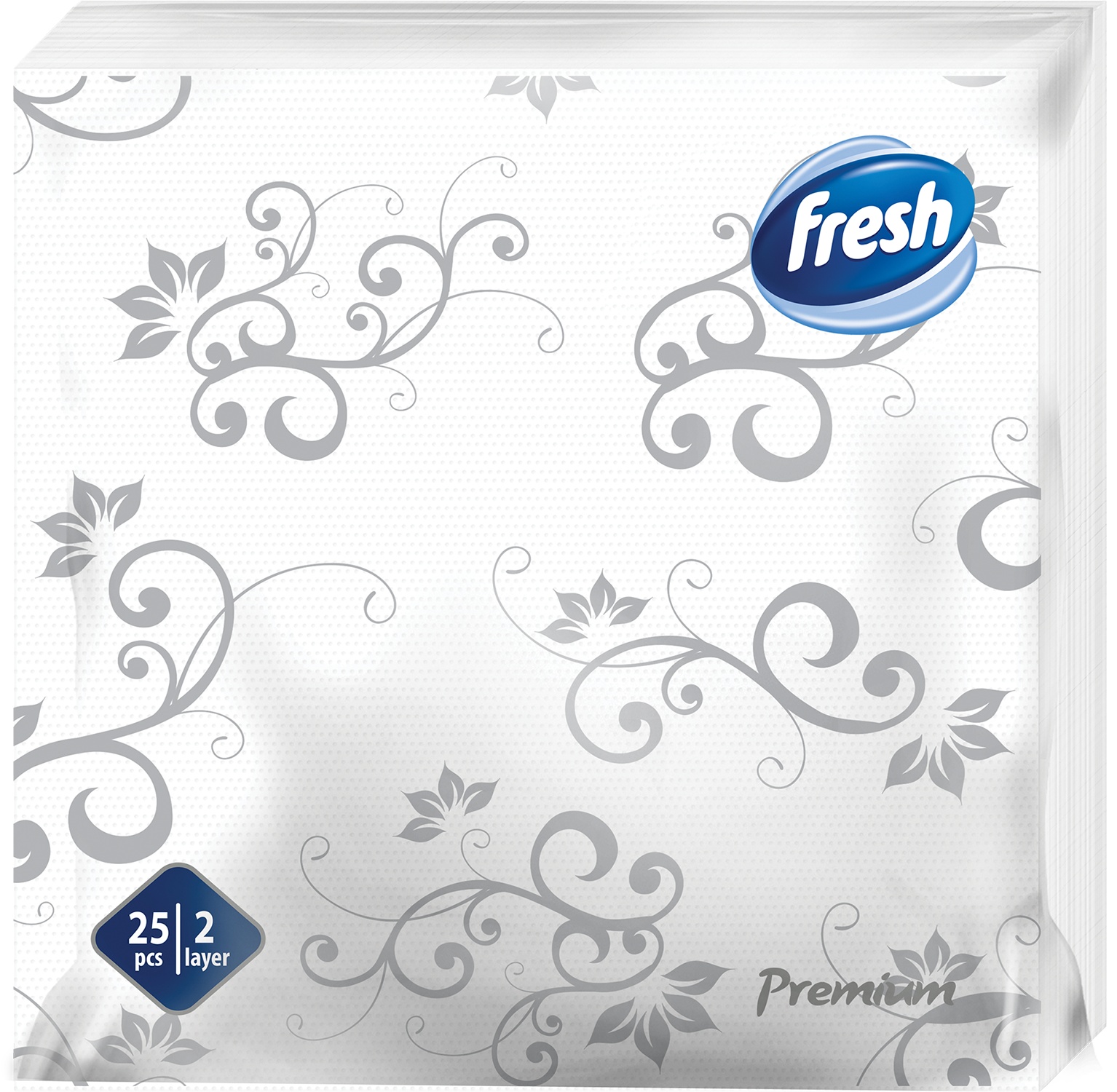 Slika za Salvete premium belo srebrna dekoracija Fresh 25kom