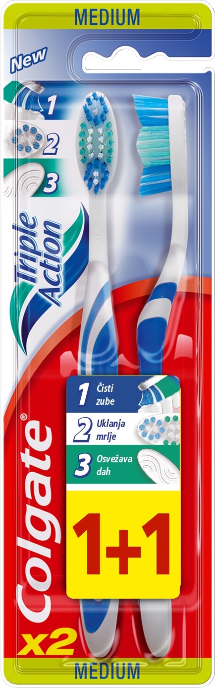 Slika za Četkica za zube triple action Colgate 1+1