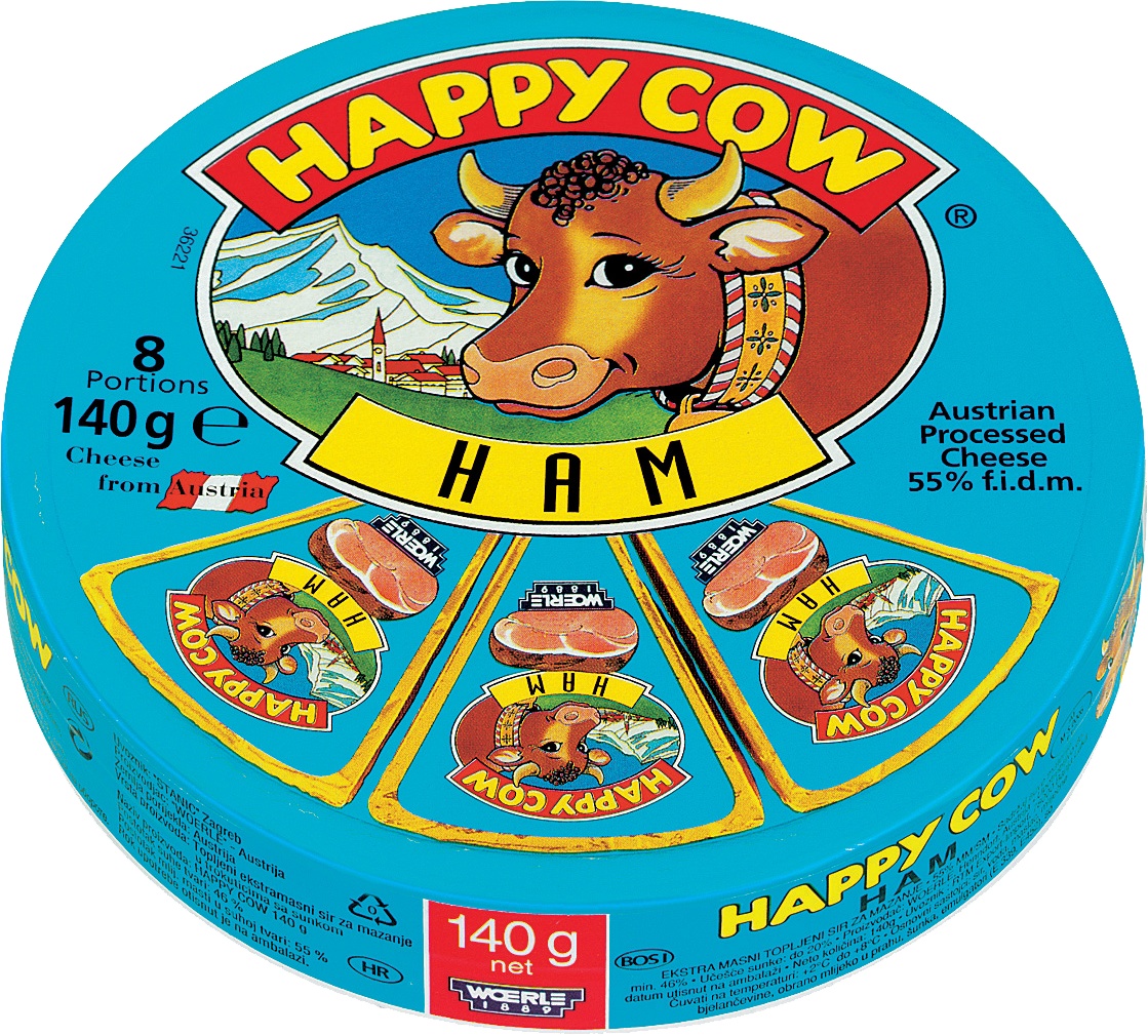 Slika za Topljeni sir ham 50%mm Happy cow 140g