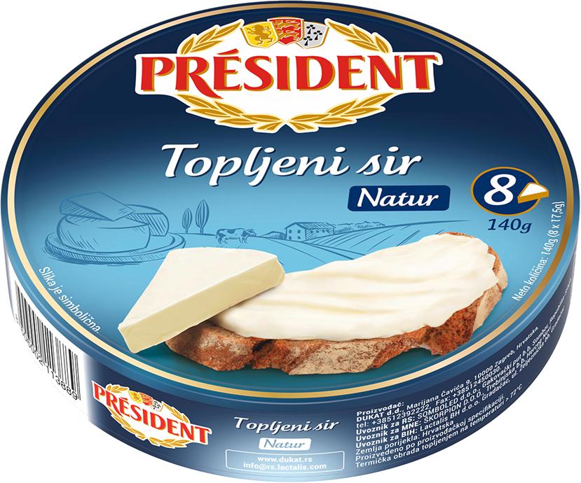 Slika za Sir topljeni natur President 140g