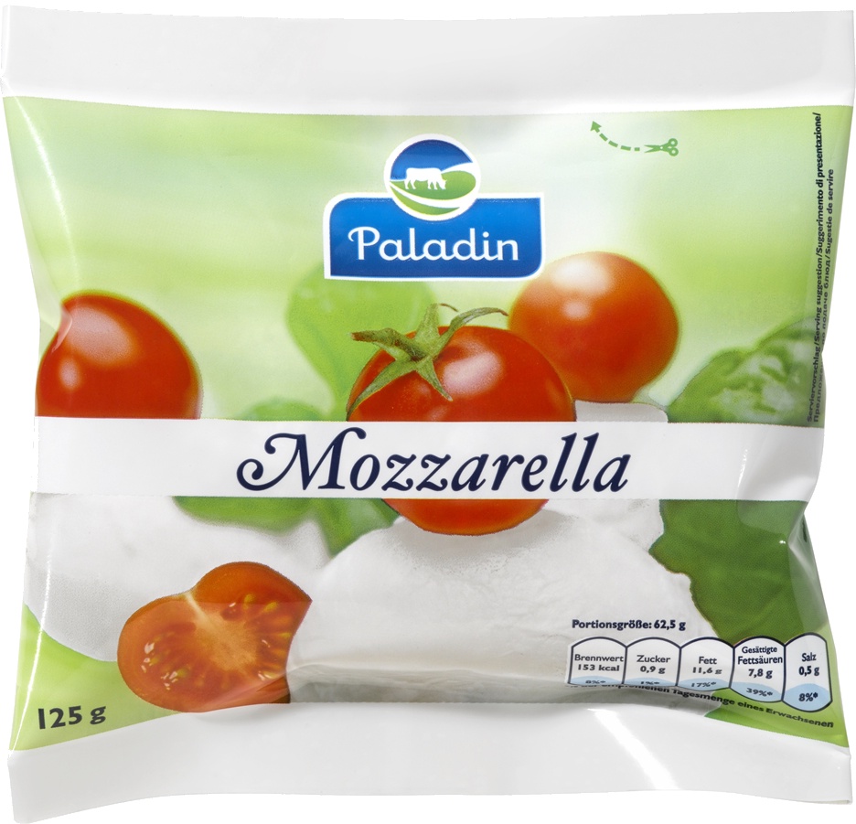 Slika za Sir mozzarela 45%mm Paladin 125g