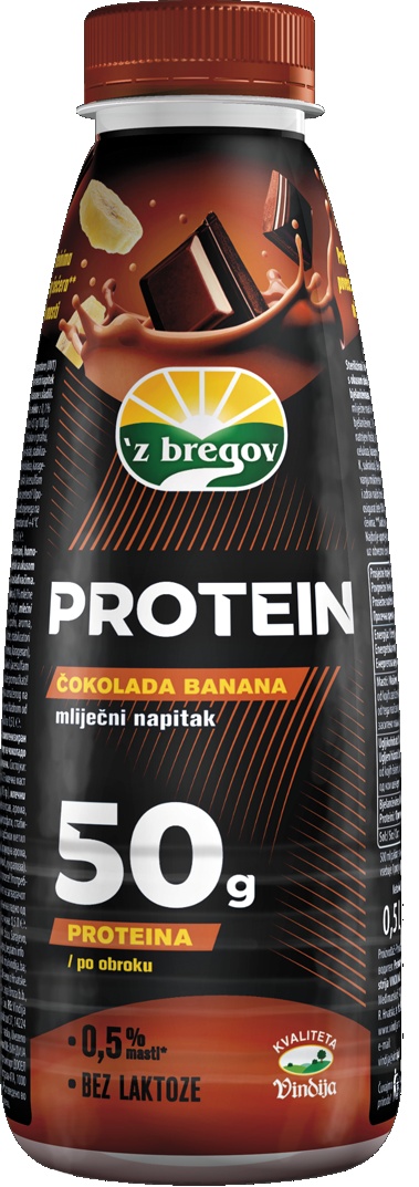 Slika za Proteinski napitak čokolada-banana Z'Bregov 0.5l